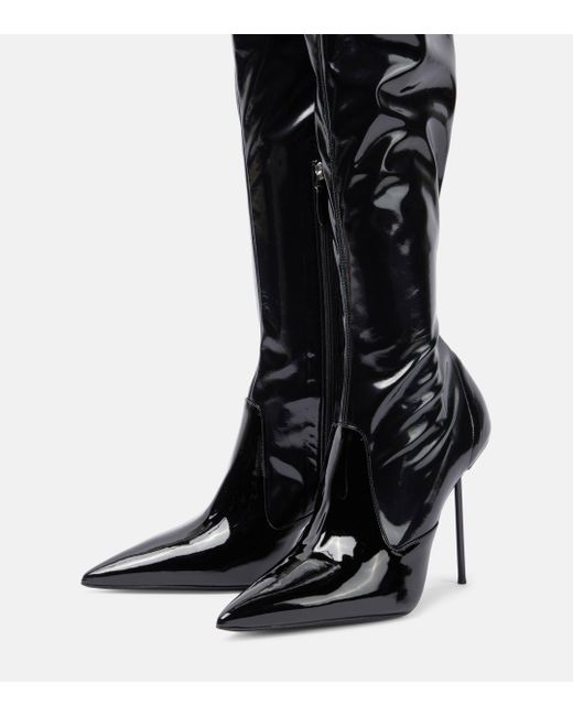 Paris Texas Black Lidia Latex Over-the-knee Boots