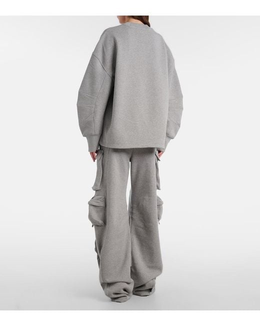 The Attico Gray Jogginghose Aus Baumwoll-Jersey