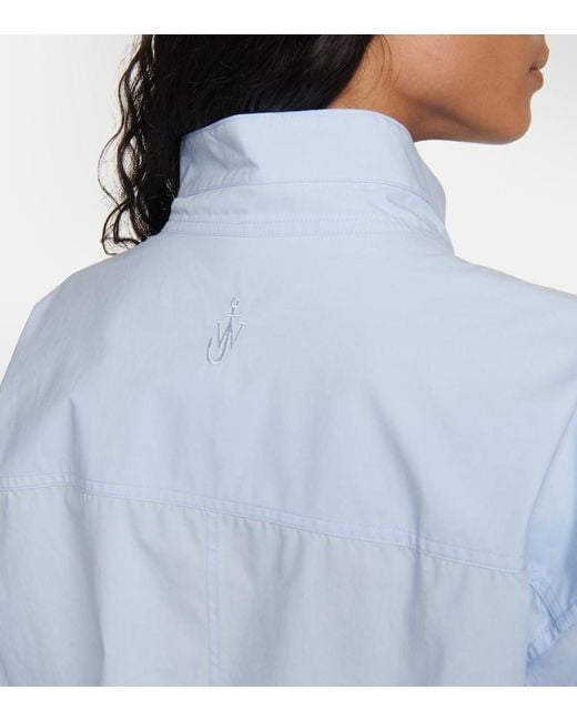 J.W. Anderson Blue Cotton Poplin Minidress