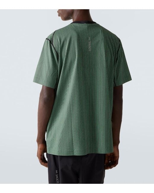 Loewe Green X On Active Woven T-Shirt for men