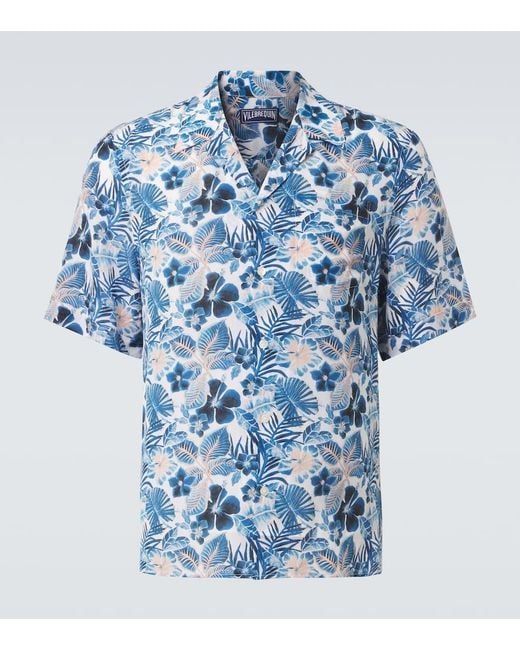 Vilebrequin Blue Floral Shirt for men
