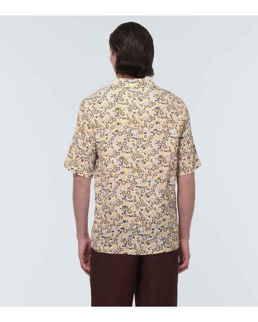 Nanushka Natural Floral Printed Shirt for men