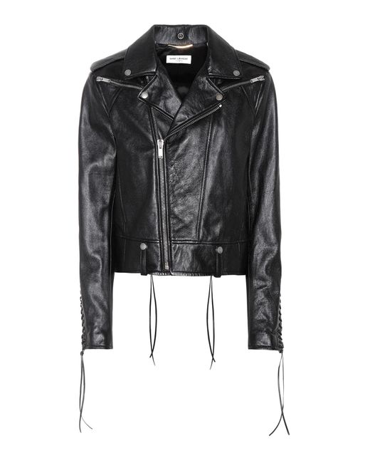 Saint Laurent Leather Jacket in Black - Lyst
