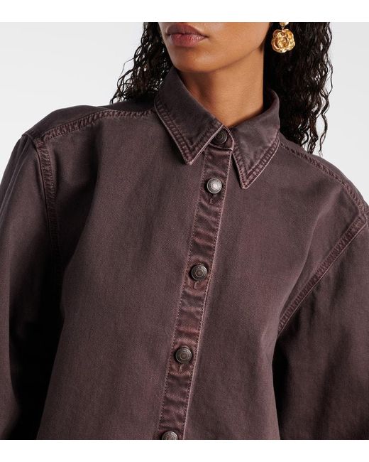 Magda Butrym Brown Oversized Denim Overshirt