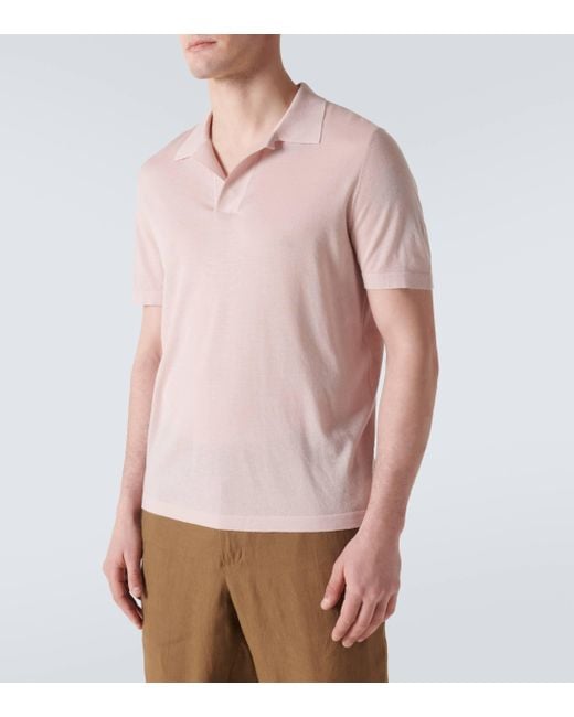 Gabriela Hearst Pink Stendhal Cashmere Polo Sweater for men