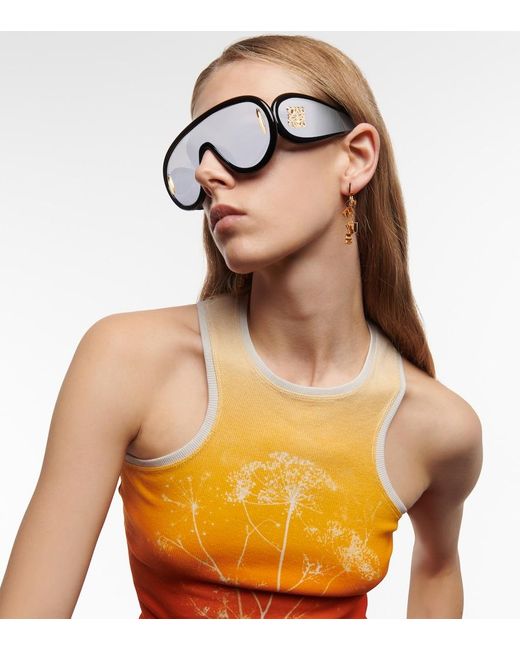 Loewe Black X Paula's Ibiza G000487X01 Wave Mask Round-Frame Acetate Sunglasses