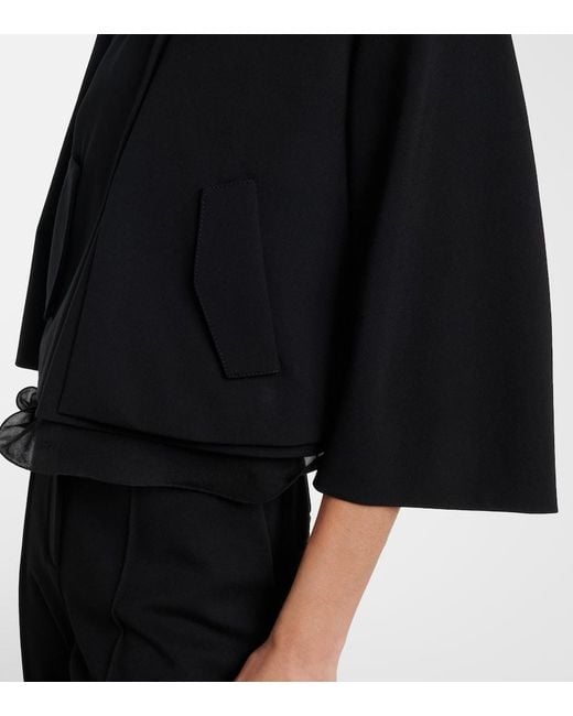 Dorothee Schumacher Black Emotional Essence Jersey Cropped Jacket