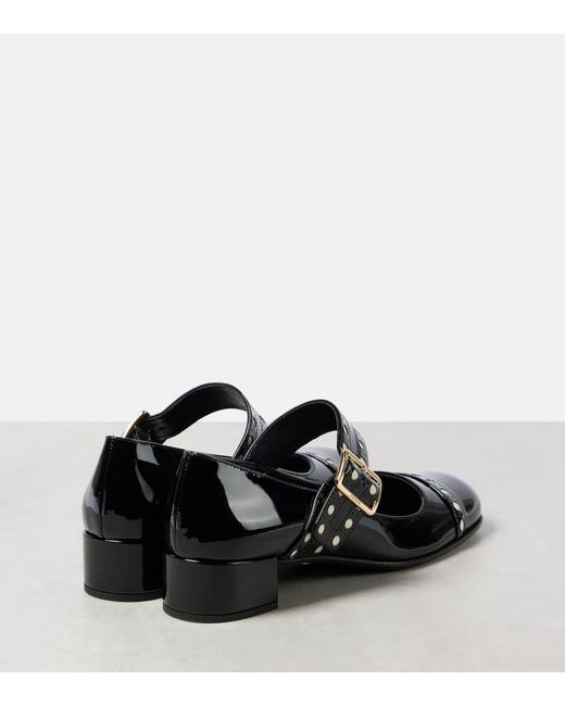 Escarpins Mary Jane 35 En Cuir Verni Prada en coloris Black