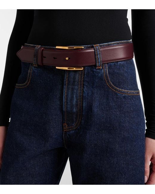 Alaïa Purple Curve Leather Belt