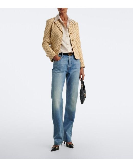 Gucci Blue Faded Straight Jeans