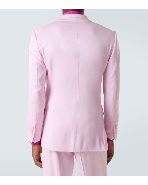 Tom Ford Pink Silk Gabardine Suit Jacket for men