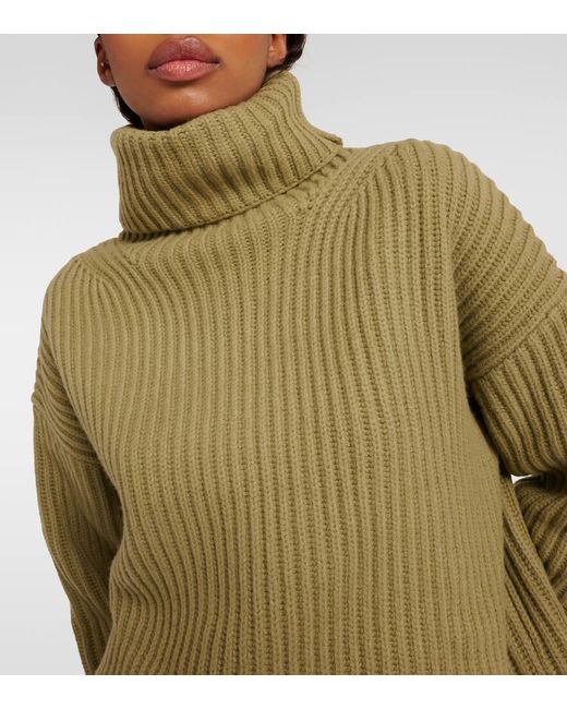 Joseph Green Wool Turtleneck Sweater