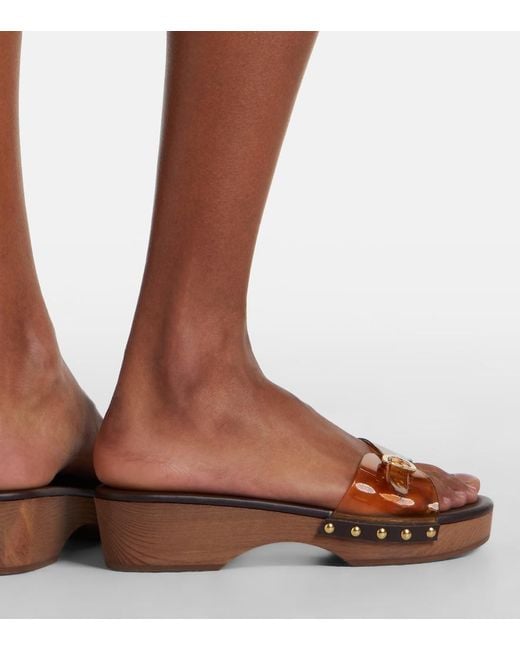 Ancient Greek Sandals Brown Omonia Clogs