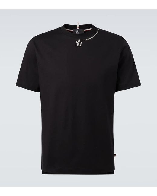 Moncler Black Logo Cotton Jersey T-Shirt for men