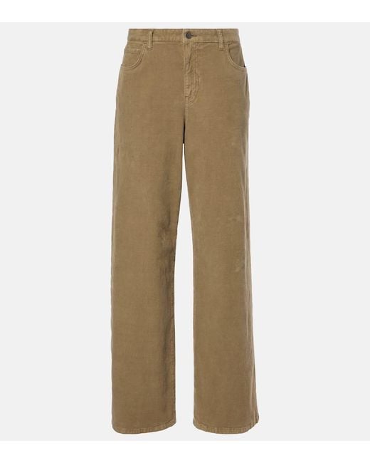 The Row Natural Eglitta Cotton Corduroy Wide-Leg Pants