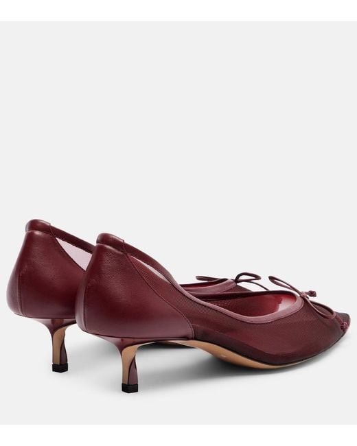 Jacquemus Red Tourni 45 Mesh Pumps