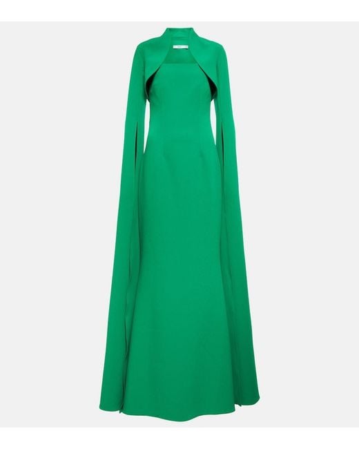 Safiyaa Green Crepe Gown