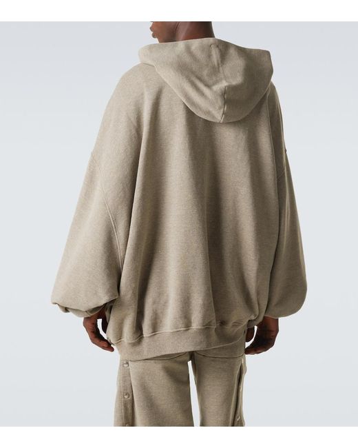 Rick Owens Natural Drkshdw Hun Cotton-Blend Jersey Hoodie for men
