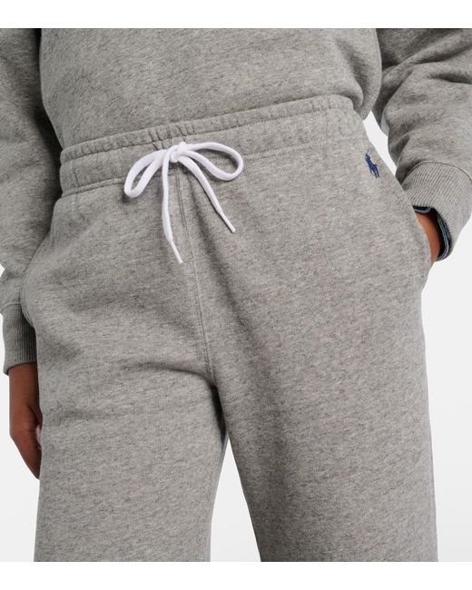 Polo Ralph Lauren Gray Cotton-Blend Jersey Sweatpants