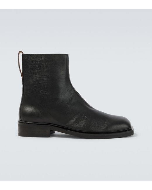 Our Legacy Black Daimono Leather Ankle Boots for men