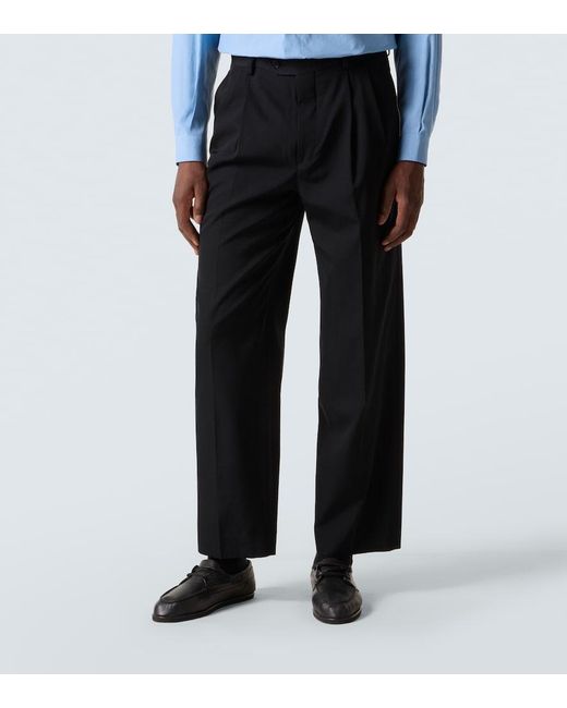 Auralee Blue Wool Gabardine Suit Pants for men