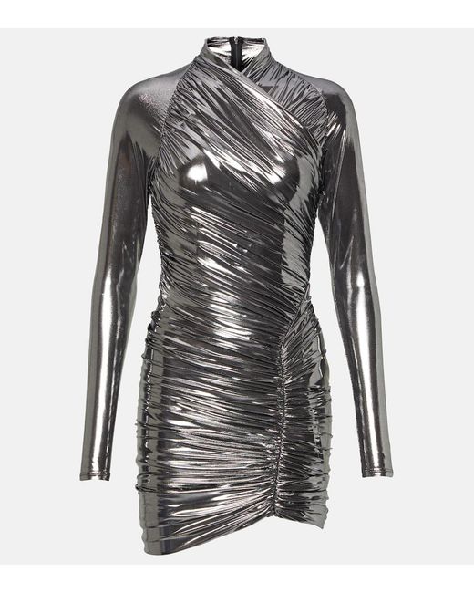 Ferragamo Metallic Mini-Kleid