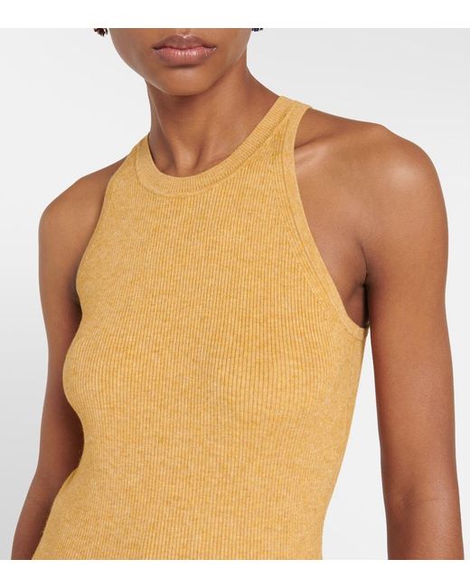 Isabel Marant Yellow Merry Ribbed-Knit Top
