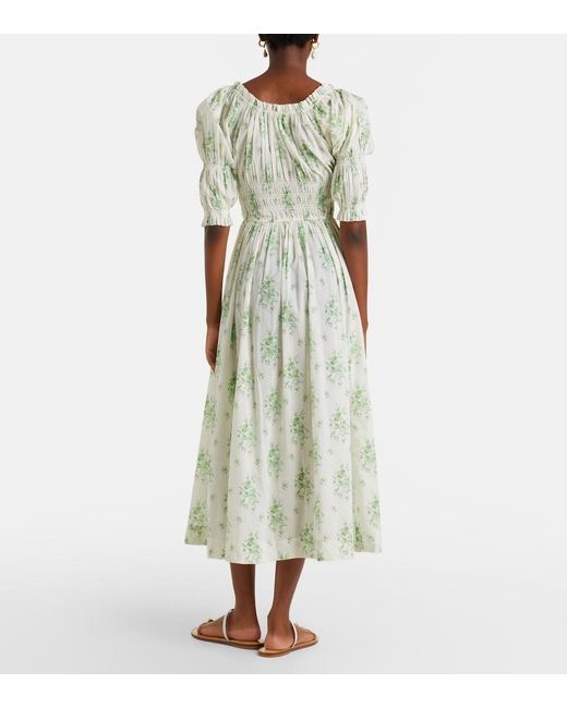 Doen White Midikleid Ischia Aus Baumwolle