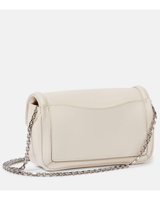 Roger Vivier Jeu De Fille Shearling-trimmed Shoulder Bag in Natural ...