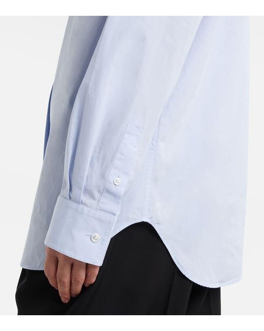 The Row Blue Gavina Cotton Chambray Shirt