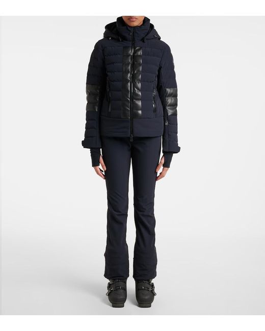 Toni Sailer Blue Lisbeth Faux Leather-Trimmed Ski Jacket