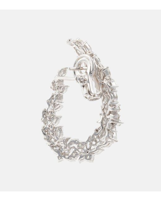YEPREM Metallic Ohrringe aus 18kt Weissgold mit Diamanten