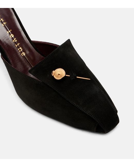 Herbert Levine Black Aperitif 70 Suede Mules