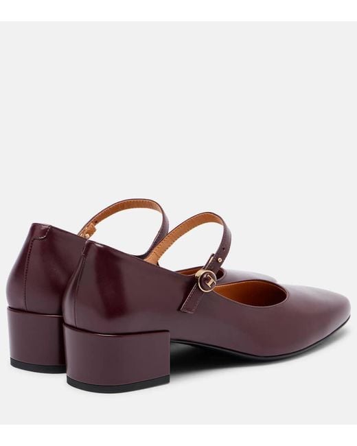 Tod's Brown Mary-Jane-Pumps Aus Leder