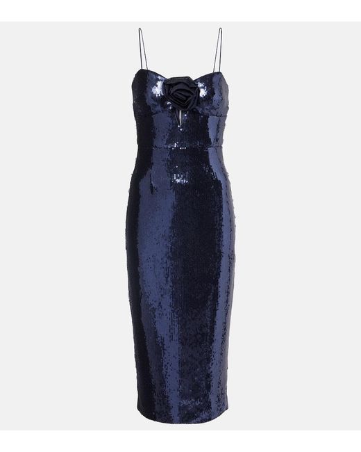 Rebecca Vallance Blue Sequined Gown