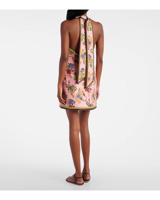 Robe En Lin Melange A Fleurs ALÉMAIS en coloris Red