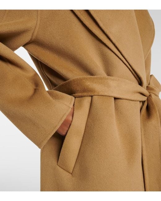 Rohe Natural Scarf-Detail Wool And Cashmere Wrap Coat