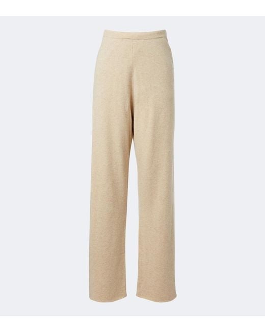 Extreme Cashmere Natural N°479 Runaway Cashmere-Blend Straight Pants
