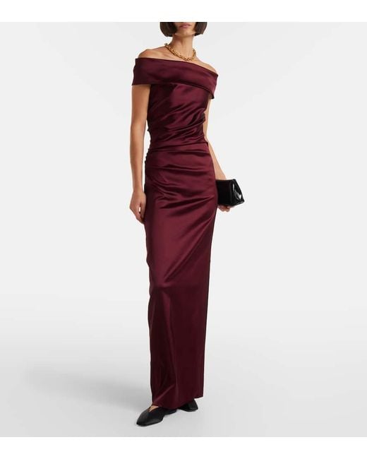 Robe Longue Opaco A Encolure Bardot Max Mara en coloris Purple