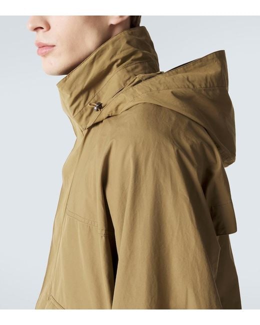 Lemaire Green Cotton Raincoat for men