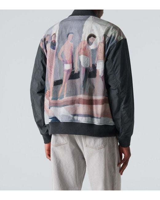 Undercover Gray X Helen Verhoeven Printed Bomber Jacket for men