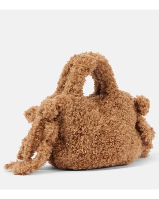 Simone Rocha Brown Teddy Fabric Tote Bag