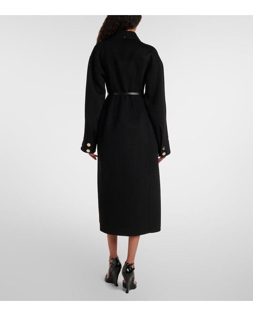 Sportmax Black Olio Virgin Wool Coat