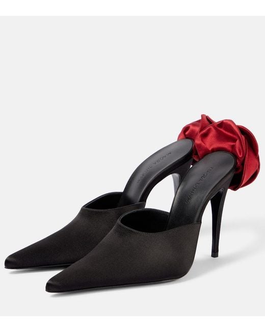 Magda Butrym Red Verzierte Mules Aus Satin