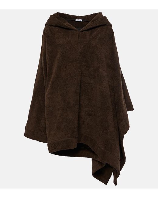 Alaïa Brown Cotton Terry Hoodie