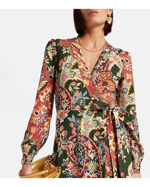 Abito A Portafoglio Con Stampa di Etro in Multicolor