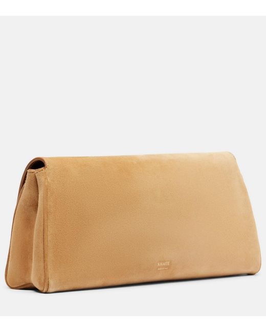 Khaite Natural Audrey Suede Clutch
