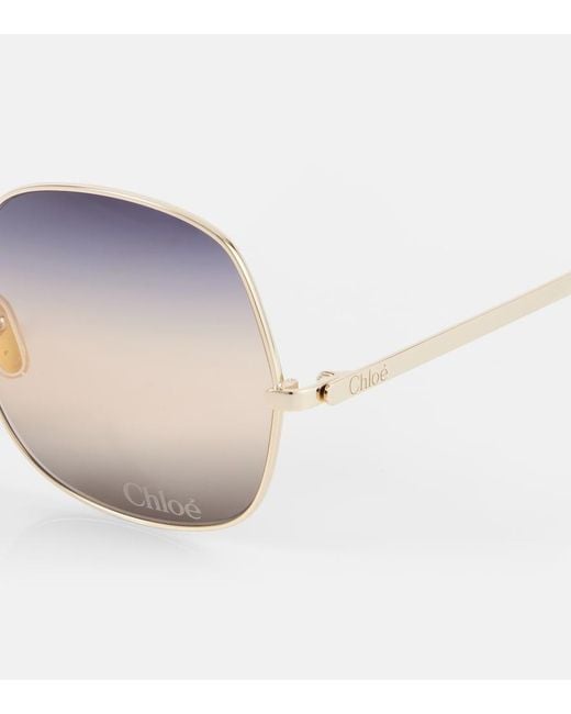 Chloé Multicolor Aly Oversized Sunglasses