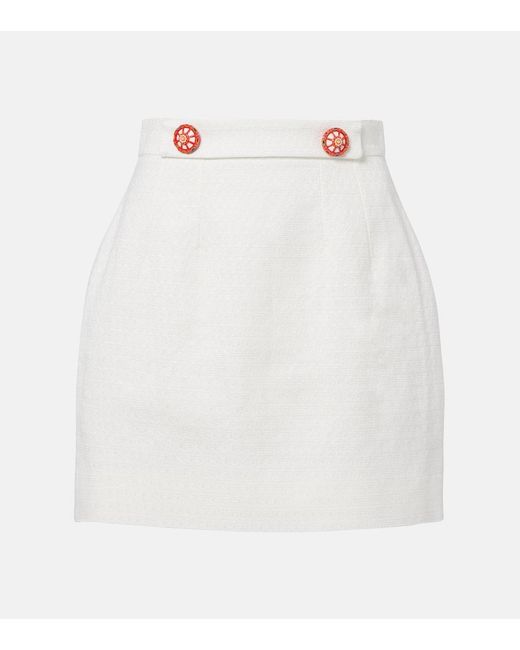 Dolce & Gabbana White Carretto Miniskirt