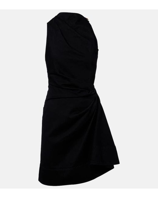 Alexander McQueen Black Minikleid Aus Baumwolle